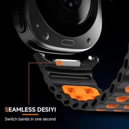 NEW Marine Silicone Strap for Samsung Watch Ultra 47mm Bracelet No Gaps Sport Two-Tone Band for Galaxy 8 Ultra Watchband Straps