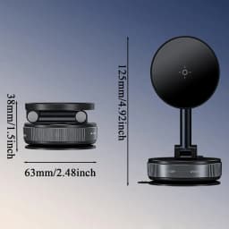 Vacuum Magnetic Car Phone Holder Strong Suction Cup Mobile Phone Holder 360-Degree Rotating Automotive Cellphone Mount