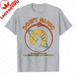 Retro-Hitchhikers-Guide-To-The-Galaxy-Graphic-Tee-42-Answer-To-Life-The-Universe-and-Everything-Don't-Panic-Casual-T-Shirts