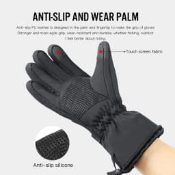 Electric heating gloves for winter skiing, heating gloves for motorcycles, warm and waterproof with battery box, and heating glo