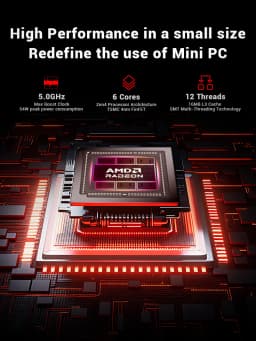 FIREBAT F1 MINI PC AMD Ryzen 5 7640HS DDR5 16GB RAM 512GB SSD WIFI6 BT5.2 Portable Desktop MINI-PC Windows 11 Desktop Computer