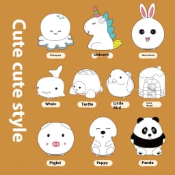 LED Night Light Cute Sheep Panda Rabbit Silicone Lamp Rechargeable Animal Shape Sleep Soft Nightlights For Kids Birthday Gift