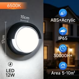 LED Wall Light IP65 Waterproof 12W Wall Lamp Decorative Light For Garden Gate Living Room Bedroom