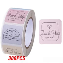 100-500Pcs Thank You Stickers 2.5cm Baking cake Packaging Envelope Sealing labels Small Business Decoration Wedding Stickers
