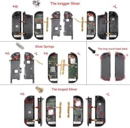 eXtremeRate Full Set Buttons with Tools for NS Switch & OLED JoyCon, Soft Touch ABXY SR SL L R ZR ZL Trigger - White