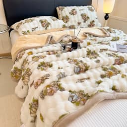 Cute Giant Panda Fluffy Fleece Blanket Fall Winter Thick Warm Faux Rabbit Fur Bed Blanket Plush Sofa Throw Cover Soft Bedspread