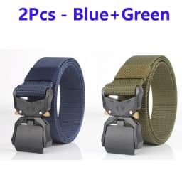 Nylon Braided Tactical Belt Men's Outdoor Quick Release Buckle Military Belt Casual Training Hunting Golf Trouser Waist Belt