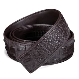 3.5cm wide Luxury Leather Belts for Men Automatic Buckle Blue Men's Belt without Buckle 130CM