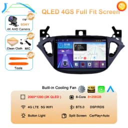 Android 16 Auto For Opel Corsa E 2015-2019 For Opel Adam 2013-2016 Multimedia Video Player Radio Carplay Car GPS WIFI+4G Stereo