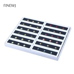 Top Glass Gemstone Display Storage Put Box Wholesale 12pcs Jewelry Diamond Pendant Necklace Exhibition Case Gem Coins Holder Jar