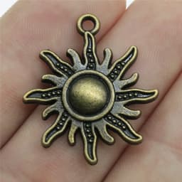 10pcs Antique Bronze Silver Color Sun Charms Pendant Jewelry Metal Alloy Jewelry Marking Sun Charms For Jewelry Making