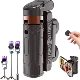 MEUYAG 2026 New Tripod, Phone Stand with Bluetooth Shutter, Wireless Selfie Stick Brackets with Phone Holder for Smartphone Came