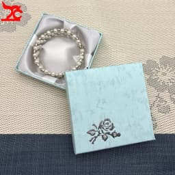 20Pcs/lot Square 9*9cm Paper Jewelry Gift Box 4 Color Available Bracelet Jade Storage Organizer Gift Rost Print Box Wholesale