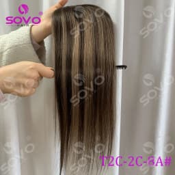 Remy Human Hair Topper Without Bangs 10×12CM Hand Stitched 360°3D Invisible Hair Piece Natural Cover For Thinning Hair