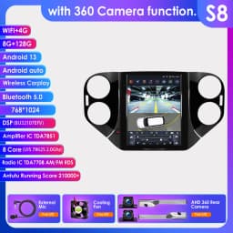 Hizpo 9.7 inch 2 Din Android Auto Radio For VW Volkswagen Tiguan 1NF 2007-2016 CarPlay Car Multimedia GPS 2 Din Stereo GPS Navi BT