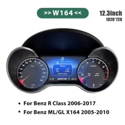 12.3 LCD Digital Dashboard Cluster For Benz R Class ML GL G GLE GLS W164 2006-2019 Years Auto Instrument Paneel Cockpit Speedme