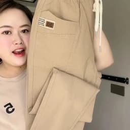 Spring Summer Women's Harem Pants High Waist Straight Casual All-match Pants Women Fashion Loose Cotton linen Trousers Female