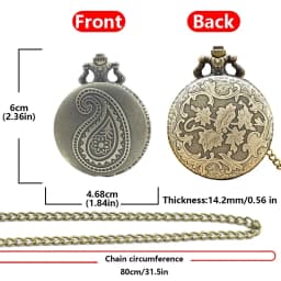 Retro Bronze Steampunk Patterned Engraved Flip-Top Quartz Boy And Girl Necklace Collection Commemorative Pocket Watch