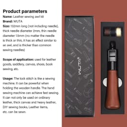 WUTA Leather Sewing Machine Awl Thread Kit Speedy Stitching DIY Leather Craft Tools Hand Stitcher Shoemaker Canvas Repair Tool