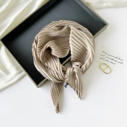 New 70X70CM Minimalist Solid Color 70cm Pleated Scarf Decoration Scarf Sunscreen Thin Scarf Pressed Pleated Square Scarf