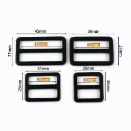 5Pcs 20-38mm Metal Ring Buckle Tri-Glide Slider Clasp Webbing Bag Strap Adjust Hooks Dog Leash Loops DIY Hardware Accessories