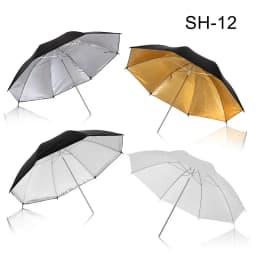 Photo Studio Umbrella Set 33 ' 84 cm White Soft Light Umbrella + Dual-use Reflective Umbrella 4 Pieces Photography Accessories
