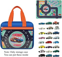 Toy Car Storage Case Compatible with Hot Wheels for Matchbox for LEGO for AZEN for JOYIN for Tub Works Cars Toy Car Organizer Ho