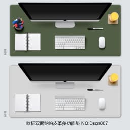 Double Sided Leather Mouse Pad Custom logo Large Size Anti Slip Waterproof Easy To Clean Desk Mat Ergonomics Wear Resistant Gift