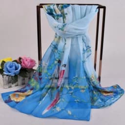 Spring New Lucky Bird Women's Chiffon Long Silk Scarf Headscarf Scarf Beach Scarf Small Gift