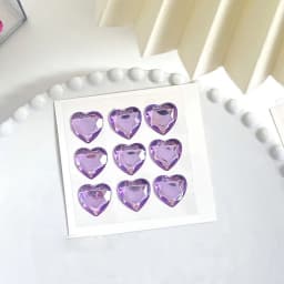 Stationery Phone Laptop 3D Crystal Diamond Sticker Love Heart Rhinestone Bling Decorative Sticker DIY Children Toys