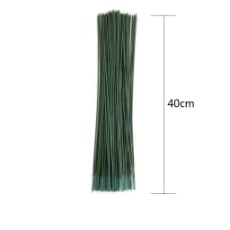 17/25/30/40cm Artificial Flower Stems Rose leaves/base Iron Wire Stem DIY Soap/ Paper Flower Stub Accessory Stems Craft Decor