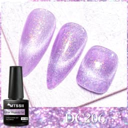 Mtssii 7ML Black Crystal Cat Magnetic Gel Sparkling Glitter Gel Nail Polish Semi Permanent UV Gel Nail Art No Need Base Color