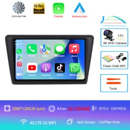 Android 16 Carplay Car Radio For VW Skoda Rapid 2013 2014 2015 2016 2017 2018 2019 Seat Toledo 2015 - 2018 GPS Multimedia Stereo