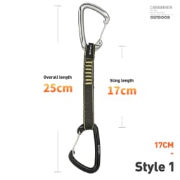 XINDA Rock Climbing Quickdraw Sling Professional Safety Lock Extenders Carabiner Mountaineer Outdoor Protect Kits