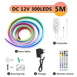 RGBIC Waterproof Flexible Neon LED Strip with App/Remote Control, Music Sync DIY Lamp for Living Room, Bedroom, Wall Decoration