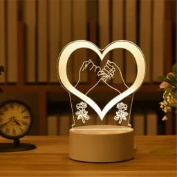 3D Acrylic LED Night Light USB Powered Bedroom Bedside Decor Night Lamp Birthday Kid Gifts Table Ornaments Novelty Lighting