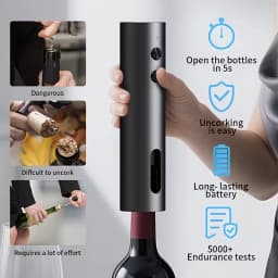 Electric Wine Bottle Opener Automatic Red Wine Corkscrew Wine Opener Wine Tools Kitchen Products Performance Plastic
