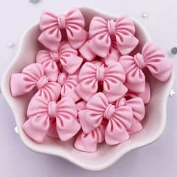 Resin Kawaii Colorful Painted Cartoon Bowknot Flatback Stone Figurine 20PCS Scrapbook DIY Decor Home Accessories Crafts OM201