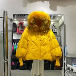 Winter High End Natural Large Fur Collar Down Jacket Female Hooded Warm Thick Parker Jacket Women White Duck Down Loose Outwears
