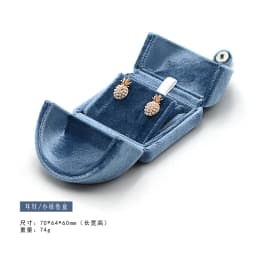 High-quality Velvet Double-opening Jewelry Storage Box For Rings Earrings Pendants Bracelets Necklaces Jewelry Packaging Box