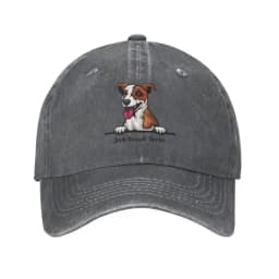 Classic Unisex Peeking Dog Jack Russell Terrier Baseball Cap Adult Pet Animal Adjustable Dad Hat for Men Women Hip Hop
