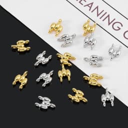 18K Gold Plated 2-row Connectors Brass Connectors For Jewelry Making For Bracelets Accessories DIY Necklaces Findings Wholesale