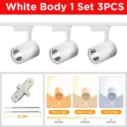 Led Track Light COB 220V Full Set Led Spot Track Lighting Rail Lamp for Living Room Clothing Store Bedroom Track Ceiling Lamp