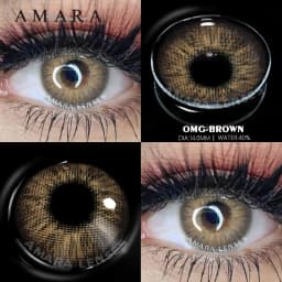 AMARA Natural Colored Contacts Lenses Brown 2pcs Contacts Beautful Pupils Color Contacts Yearly Makeup Cosmetic Contact Lens