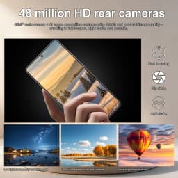 K-Touch Smartphone For C26 UltraX 5G Cell Phone 7.3 Inch 7800mAh Battery Mobile Phones Android Full Display 48MP Camera 22GB RAM 2TB ROM Face ID Unlocked 5G Dual SIM Android 15 Cell Phone with FM Radio GPS