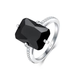 Modian 100% 925 Sterling Silver Rectangle 5A Clear Zircon Luxury Rings Anniversary Engagement Jewelry For Women Fashion Rings