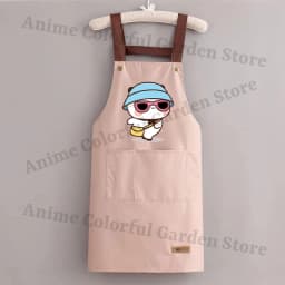 Bubu Dudu Kitchen Waterproof Oil Resistant Apron for Men Women Anime Fashion Aprons Cooking Solid Color Hotel Work Clothes Gifts