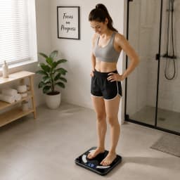 Intelligent Weight Scale, Body Fat Scale, Digital Bathroom Scale, Connected to App to Measure 17 Data Items, Supports 8 Members