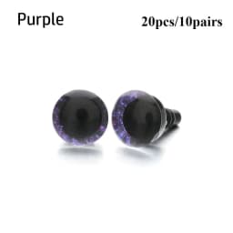 10Pairs 10mm Puppet Crystal Eyes Glitter Crystal Eyes Stuffed Toys Parts Eyes Crafts with Washer DIY Doll Accessories