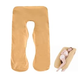 Cotton Pregnant Maternity U-type Body Pillow Case 140/150CM with Removable Washable Cover Sleeping Support for Leg Pillow Cover